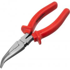 Изогнутые длинногубцы Длинногубцы MATRIX Econom, 180 мм, изогнутые шлифованные, пластмассовые рукоятки// 17495