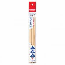 набор карандашей ч/г ПИФАГОР Н,НВ,B 3шт дерево