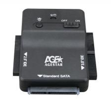 Agestar Адаптер-переходник для HDD IDE SATA IDE пластик черный 2.5" 3.5" [3FBCP1]