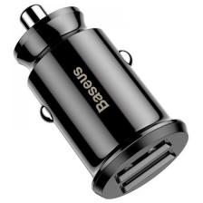 Автомобильное зарядное устройство Baseus Grain Fast Charger 2хUSB 5W (черный) (CCALL-ML01)