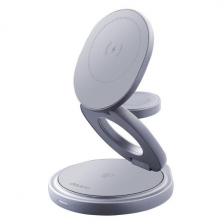 Беспроводное зарядное устройство Deppa 22 Вт 3 в 1 MagSafe Rotation QI (23161)