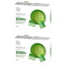 MUKUNGHWA Освежающее туалетное мыло с экстрактом Алоэ вера "Fresh Aloe Soap" 100гр *2 шт.