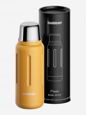 Термос вакуумный для напитков BOBBER Flask 1 литр пробка с наливными каналами, тепло до 48 часов, оранжевый, Оранжевый