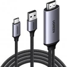 Вход: 1xHDMI, 1xUSB-A (источник питания) Выход: 1xUSB-C Разрешение: до 4K при 60 Гц Аудиоформаты: поддерживает AC-3/LPCM/DTS/DSD, 2.0/2.1/5.1/7.1 Частота дискретизации звука: 24 бит/192 кГц макс. Пропускная способность HDMI: до 18 Гбит/с Вход источника питания: USB-A 5.0 В-1.0 А макс. Совместимые системы: Windows/macOS/Linux Длина кабеля: Кабель продукта: 2 м Кабель питания: 1 м Размеры: Д52 x Ш24 x В12 (мм)