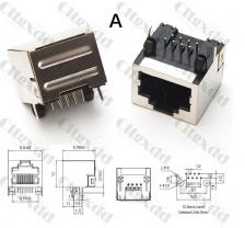 1 шт./лот пластиковый металлический RJ45 RJ49 сетевой разъем 8 Pin PCB SMT/горизонтальная/вертикальная плата гнездовой разъем 8P8C 10P8C