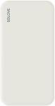 Внешний аккумулятор Solove Power Bank 10000 mAh, Type-C с 2 x USB выходом, кожаный чехол (001M+ White RUS) русская версия, белый