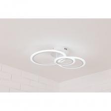 Люстра потолочная Modo 2690-1+1+1 - это изысканное сочетание надежных материалов и современного дизайна. Её лаконичные линии и формы добавят утонченности и функциональности вашему дому.ХарактеристикиЦвет: белый; Площадь освещения: до 18 м?; Основание: круглое, металл; Рожки: 3 круглых плафона; Монтаж: к основанию люстры с помощью планки.Люстра диодная потолочная работает в 4 режимах:? дневной свет; ? холодный свет; ? тёплый свет; ? ночник.Большой радиус освещенияМощность светодиодной люстры составляет 66 Вт и освещает площадь до 18 м?. Подходит для натяжных потолков, гипсокартонных, деревянных и бетонных.Экономия энергииПотолочная люстра светодиодная экономит энергию, так как не излучает ультрафиолет и инфракрасный свет. Она безвредна для здоровья и предотвращает выцветание материалов. Акриловые вставки прячут светодиоды, исключая ослепление и мерцание.Простота сборки и установкиПлафоны устанавливаются на основание потолочного светильника с помощью коротких втулок. Светильник светодиодный легко монтируется на потолок при помощи монтажной планки и винтов.Удалённое управлениеЛюстра потолочная светодиодная с пультом имеет 2 режима управления: пульт дистанционного управления и клавиша включения. В комплект светодиодной потолочной люстры входит пульт дистанционного управления на батарейках. Сами батарейки (тип AAA) приобретаются отдельно.