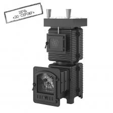 Печь для бани Эверест Легкий пар Профи под обкладку (по-серому) диаметр дымохода: 120 мм