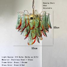 Подвесные люстры Artpad из муранского стекла цвета зеленый+красный/синий