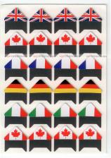 Уголки для крепления фотографий до 21х30 и оформления фотоальбомов, памятных книг, 24 шт., сечение 2 см, флаги GF 4223