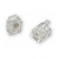 GCR Коннектор телефонный RJ-12 Male, 6p4c (100 шт)