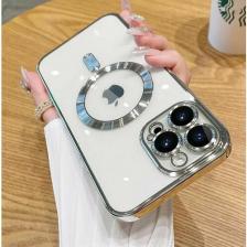 ReBronShop / Чехол на iPhone 13 Pro Max MagSafe / Айфон 13 Про Макс с MagSafe магнитом силикон, с защитой камеры