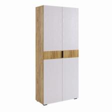 Шкаф двухстворчатый «Бери», 800x350x1826 мм, цвет дуб крафт золотой/белое дерево