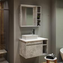 Мебель для ванной комнаты Grossman Фалькон 80 бетон, раковина GR-3016