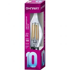 Светодиодная лампа свеча ОНЛАЙТ 80 899 OLL-F-FC35-10-230-4K-E14, цена за 1 шт.