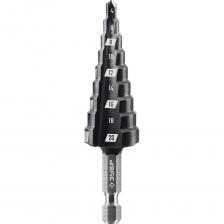 Ступенчатые сверла ЗУБР специально разработаны для поэтапного сверления отверстий большого диаметра в различных металлических конструкциях и заготовках из листовых материалов, стали, цветных металлов, пластика.Благодаря специальной технологии производства и строгому контролю качества они позволяют получать точные и ровные отверстия даже в тонколистовых материалах.