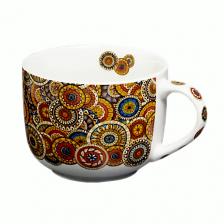 GIFT'N'HOME Чашка бульонная /Супница /Бульонница Костяной фарфор , коллекция Круги Счастья