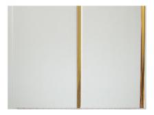 панель ПВХ 2-х секционная золото Белый глянец 3000х250х8мм