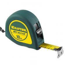 Рулетка Kraftool GRAND 34022-10-25, обрезиненный пластиковый корпус, 10м/25мм
