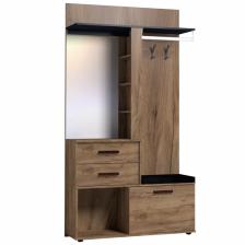 Прихожая Nature 70, 1120x400x2113 мм, цвет дуб табачный craft/чёрный