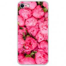 Силиконовый чехол на Apple iPhone SE 2020 / Айфон SE 2020 "Прекрасные пионы"