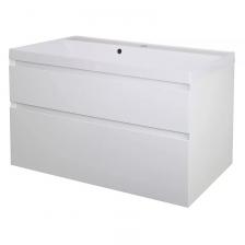 Комплект тумба Velluto 100 (100*660*450) подвесная с раковиной Слим 100