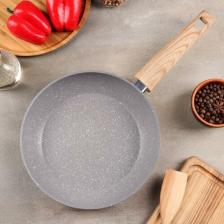 Сковорода кованая Magistro Natural, d 24 см, антипригарное покрытие, ручка soft-touch, индукционное дно