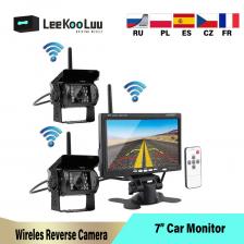LeeKooLuu 7-дюймовый беспроводной автомобильный монитор, автомобильная резервная камера, s-монитор для парковки грузовика, система заднего вида, камера заднего вида