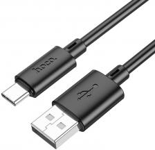 Кабели, шлейфы, переходники Кабель Hoco X88 Gratified, USB Type-C (m) - USB (m), 1м, 3A, черный [x88 gratified type-c]