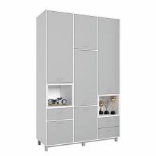 Шкаф трехсекционный Polini kids Mirum 2335, белый-серый, белый