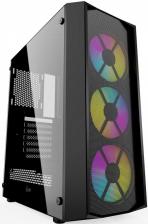 Корпус Powercase Rhombus X3 Mesh LED Black