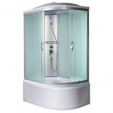 Душевая кабина, River Nara 120/80/44 L, матовое стекло, высокий поддон, 80х80 см, белы/хром