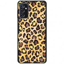 Матовый Soft Touch силиконовый чехол на Samsung Galaxy M52 5G, Самсунг М52 с 3D принтом "Cheetah" черный
