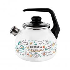 Эмалированный чайник ТМ Appetite создан из экологичного природного сырья и соответствует стандартам ГОСТ, что гарантирует отсутствие химических реакций. Стекловидное эмалированное покрытие надежно предохраняет металл основания от контакта с продуктами. Чайник отличается высоким качеством и имеет утолщенное дно. Гладкая не пористая поверхность посуды обеспечивает простой и легкий уход. Уникальный дизайн посуды украсит любую кухню и создаст атмосферу домашнего уюта. Изделие подходит для всех видов плит: газовых, электрических и индукционных.