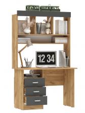 Надстройка для стола «Мартина», 1100x286x1064 мм, цвет графит/дуб крафт