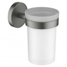 Стакан с держателем AQUATEK AQ4104BGM ЕВРОПА шлиф. черный хром 00000139753