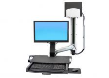 Крепление Ergotron «Рука» StyleView с рабочей поверхностью и средним держателем CPU (45-270-026), чёрное