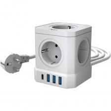 Сетевой фильтр башенного типа TP-VE4U5E-C с USB Type-A и USB Type-C (поддержка быстрой зарядки до 20 Вт) — это практичное и функциональное решение для организации электропитания в любом помещении. Он позволяет подключать сразу несколько устройств и одновременно заряжать смартфоны, планшеты, решая проблему дефицита розеток. Эргономичная и продуманная конструкция Модель оснащена удобным выключателем и предохранителем, встроенным в розетку, а также оптимально сбалансированным набором разъёмов: 5 розеток европейского стандарта (тип F) 3 разъема USB Type-A 1 разъем USB Type-C с поддержкой быстрой зарядки Повышенный уровень безопасности Удлинитель разработан с учётом всех современных требований к защите бытовой и офисной техники, включая чувствительную электронику — ноутбуки, компьютеры, телевизоры, аудиосистемы, кухонную (в том числе холодильники и стиральные машины) и климатическую технику. Встроенная многоуровневая система безопасности обеспечивает защиту от: перегрузки по току короткого замыкания импульсных электросетевых помех перенапряжения перезаряда аккумуляторов (включая защиту USB-разъемов) перегрева и возгорания (корпус из самозатухающего пластика ABS, UL94 V-0) Прочные материалы и высокое качество сборки Контакты розеток имеют никелированное покрытие — в отличие от более дешёвого латунного, оно устойчиво к коррозии и окислению, что особенно важно при длительной эксплуатации. Корпус устройства выполнен из профессионального ударопрочного композита на базе ABS и модифицированного поликарбоната, обладающего высокой термостойкостью и стойкостью к возгоранию. Сетевой фильтр TP-VE4U5E-C идеально подходит для домашнего и офисного использования, в том числе в детских комнатах благодаря повышенной безопасности.