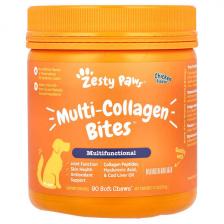 Zesty Paws, Multi-Collagen Bites ™, Multifunctional, для собак, для всех возрастов, курица, 90 жевательных таблеток