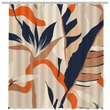 Шторка для ванны Fixsen Terra 180х200 бежевая с рисунком