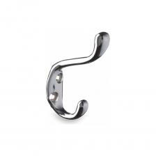 Мебельный двухрожковый крючок Мебельный крючок JET 586 двухрожковый, алюминий, хром CQ586A.002CP99