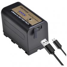 Аккумулятор АВС NP-F750 (F770), 7.2В 5200mAh для камер Sony c функцией заряда от USB и Power bank