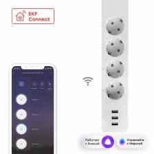 EKF RCE-2-WF Умный удлинитель Connect PRO Wi-Fi c USB 1 шт