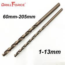 DRILLFORCE Спиральные сверла 5 шт. 1,0-13 мм HSSCO 5% кобальт M35