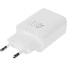 Сетевое зарядное устройство Hoco N63 Gentle, USB-A, USB-C, USB-C, 30Вт, 3A, белый [44402]