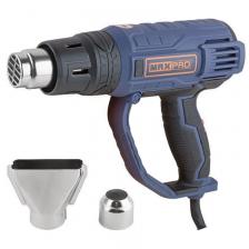 Фен технический Max-Pro 85252, 2000 Вт, 60/350/600°C, 500 л/мин, 0,76 кг, резиновый кабель, резиновые вставки, коробка