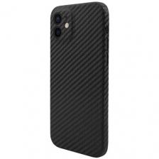 Кевларовый чехол DiXiS Carbon Case для Apple iPhone 12 (B12-CM) матовый черный