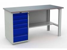 Верстак однотумбовый ПРАКТИК Profi №601 (WT160.WD5/F1.000)