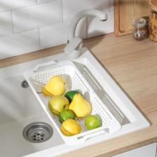 Мойка-сушилка раздвижная, 30x19.5 см, белый