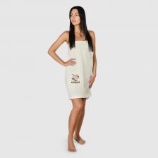 Накидка парео Asil вафельная женская бежевая 70х140 см